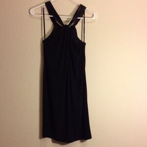 B Darlin Simple elegant halter neck cocktail LBD Sz 5/6